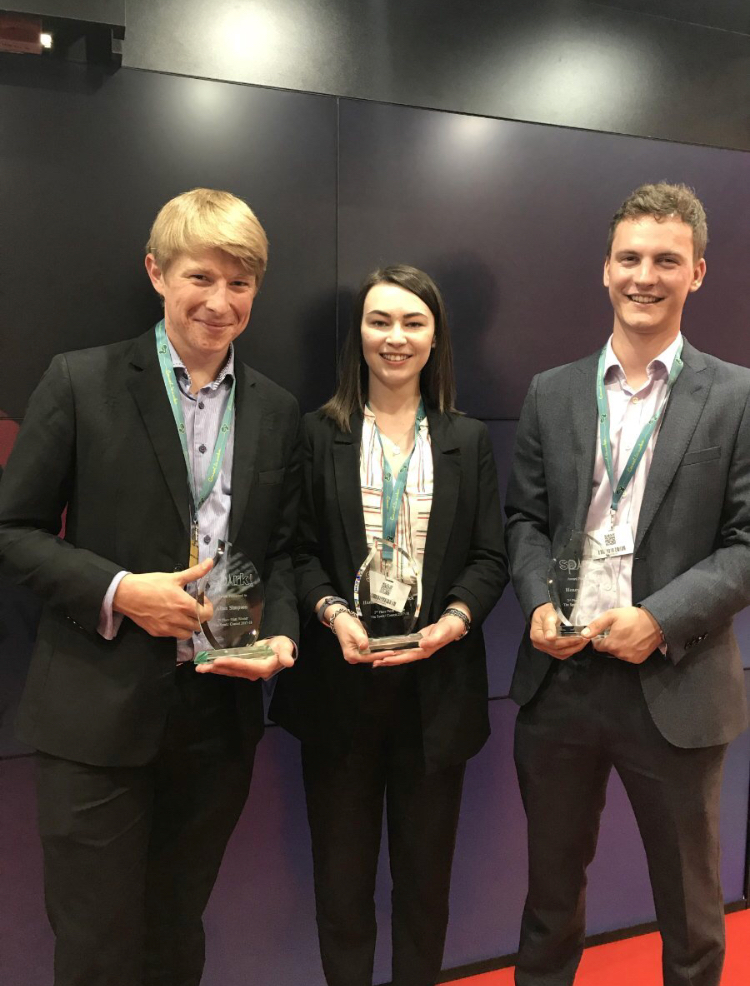 From left to right, Allan Simpson, Hannah Fenwick and Henry Preston
