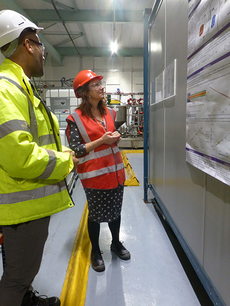 Workington MP Sue Hayman visiting the Centre for Innovative Nuclear Decommissioning at NNL's Workington facility