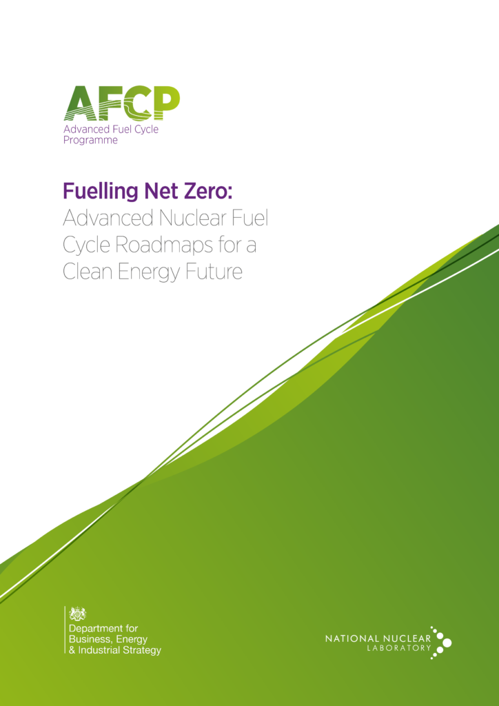 Front cover of AFCP's new report, Fuelling Net Zero: Advanced Nuclear Fuel Cycle Roadmaps for a Clean Energy Future